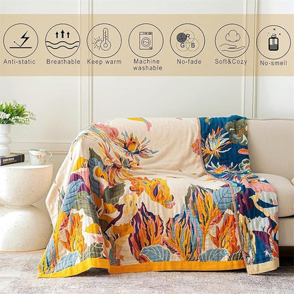 MSGKV 100% Cotton Throw Blanket - Image 3