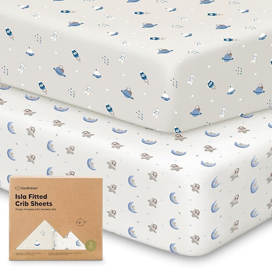 KeaBabies 2-Pack Baby Crib Sheets by KeaBabies