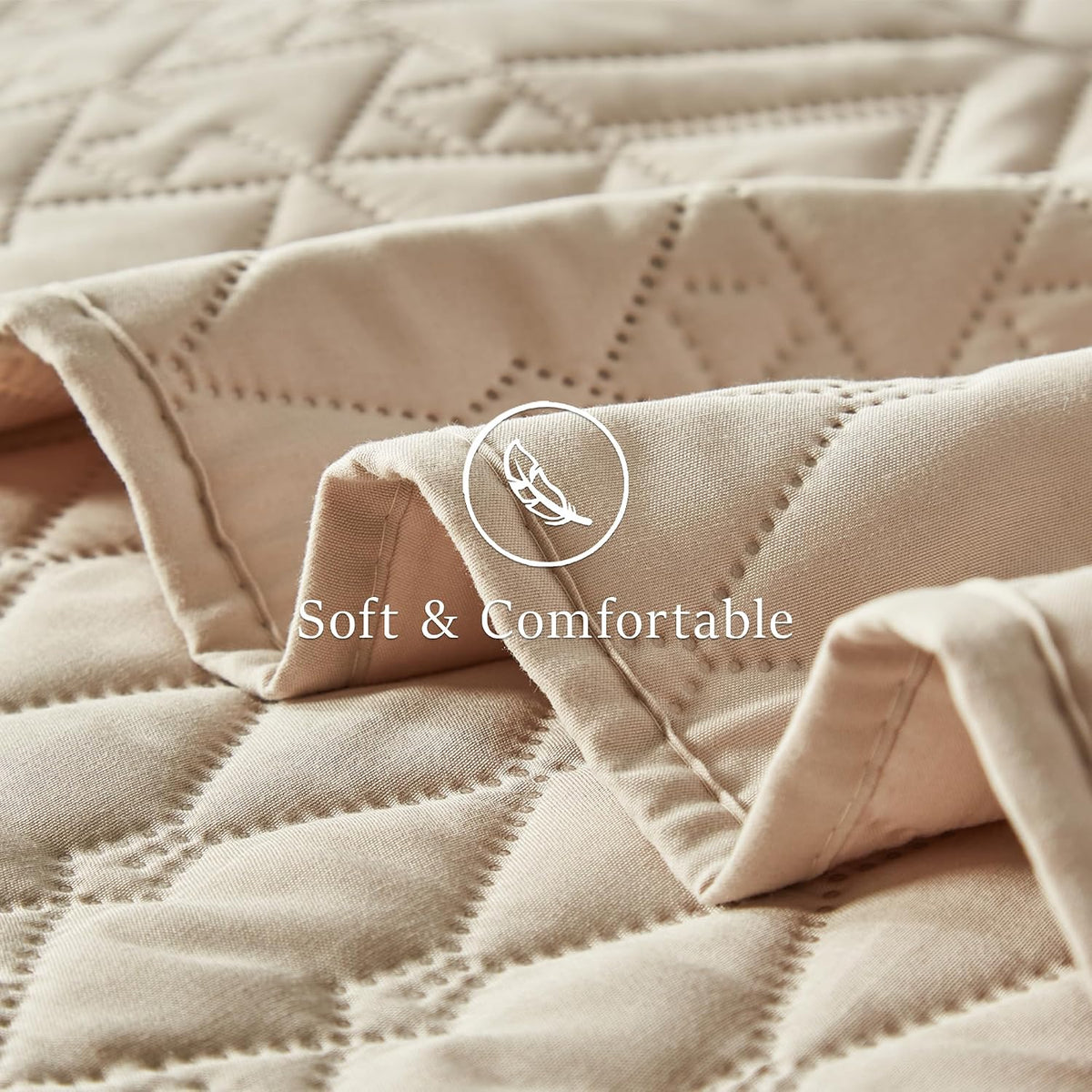 akkialla full/queen size quilt bedding set,beige lightweight microfiber, package contents