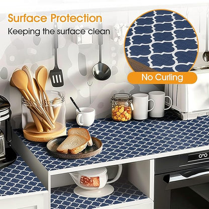 Shelf and Drawer Liner for Kitchen Cabinets Non-Adhesive, Strong Grip Non-Slip - Image 3