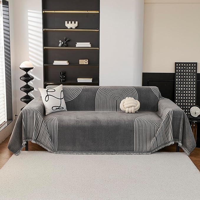 MEETSKY Couch Cover Sofa Cover Washable, Chenille Sofa Covers - Image 2