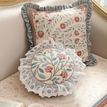 Floral Throw Pillow Covers Set of 2, Cottage Rustic - Image 9