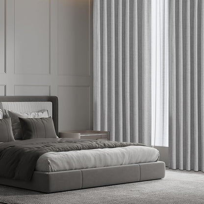 CUCRAF Linen 100% Blackout Curtains 72 Inch Length 2 Panels Set, Back Tab and - Image 9