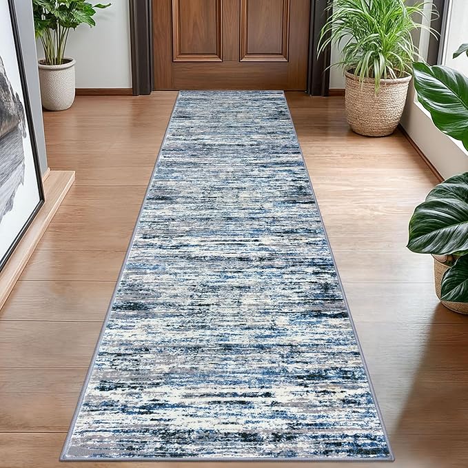 Modern Abstract Hallway Runner Rug by lansny