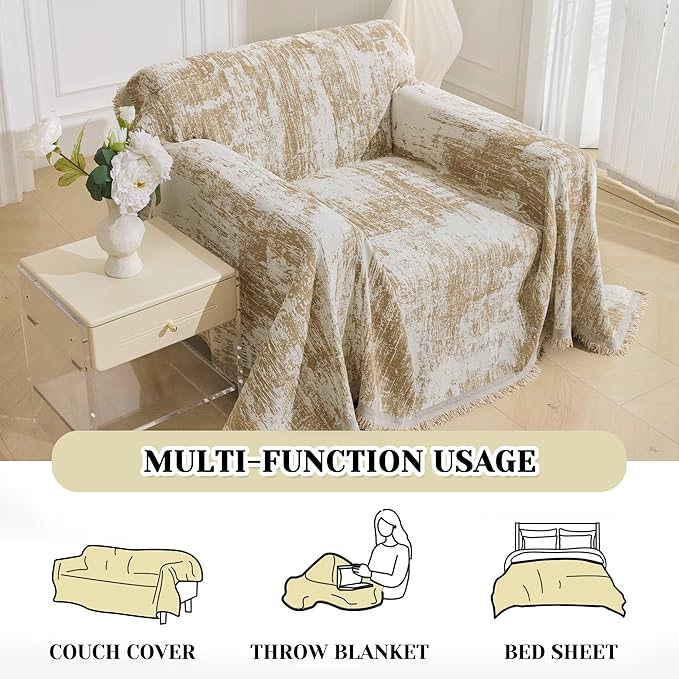 MEETSKY Small Couch Cover Oversized Recliner Covers Washable Armchair Sofa Cover - Image 8