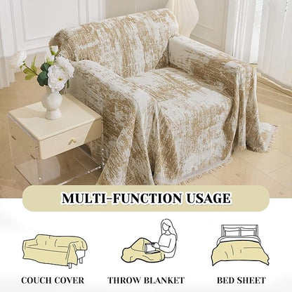 MEETSKY Small Couch Cover Oversized Recliner Covers Washable Armchair Sofa Cover - Image 8