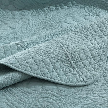 MarCielo 3-Piece 100% Cotton Oversized Bedspread Lightweight Quilt Coverlet - Image 6