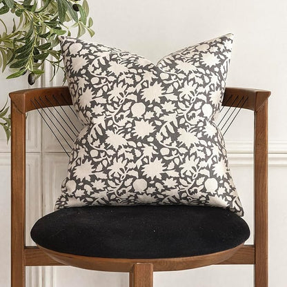 Foindtower Set of 2 Decorative Neutral Floral Throw Pillow Covers Accent - Image 4