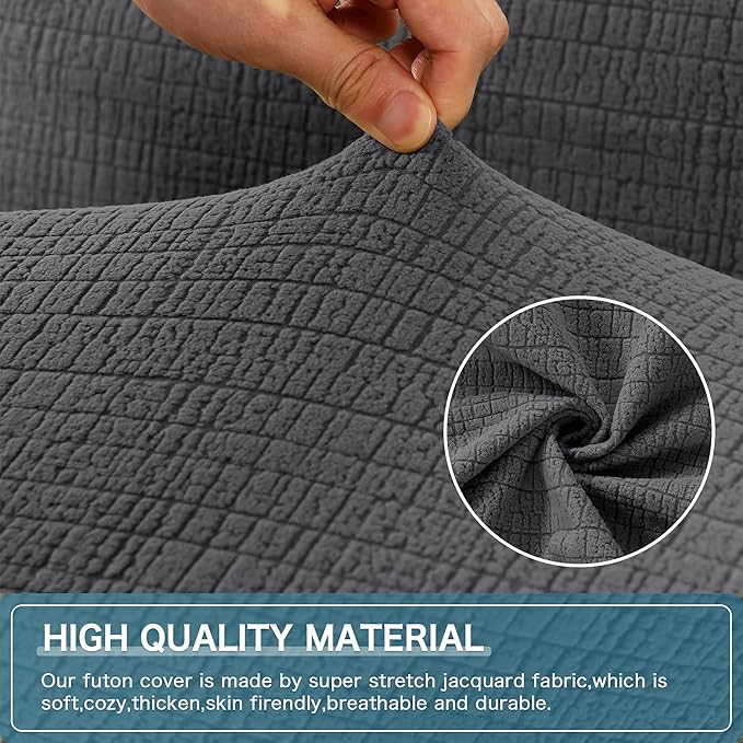 H.VERSAILTEX 100% Waterproof Armless Futon Cover, Armless Sofa Cover Stretch - Image 7