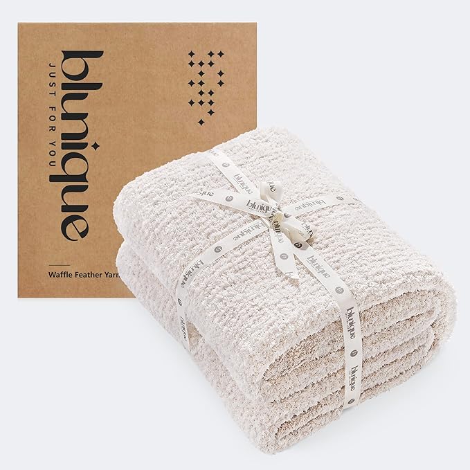 Super Soft Throw Blanket 50 x 60 Inches, Half-Side Plush Fuzzy Blanket by blunique