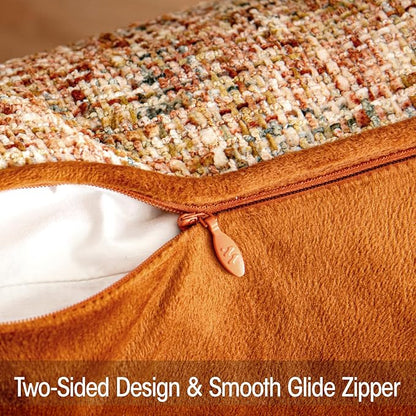 a moment Fall Rust Orange Reversible Pillow Covers 2 Pack - Image 4