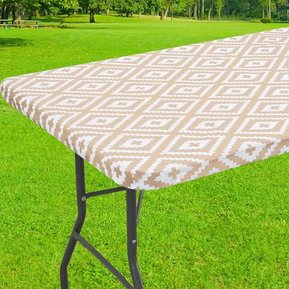 Smiry Rectangle Picnic Table Cloth, Waterproof Elastic Fitted Outdoor by Smiry