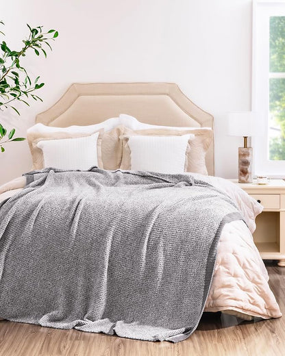 Super Soft Throw Blanket 60 x 80 Inches, Half Side Plush Fuzzy Blanket - Image 2