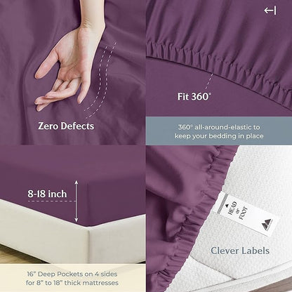 Mayfair Linen 500 Thread Count 100% Cotton Sheets King Size Bed Set - Image 5