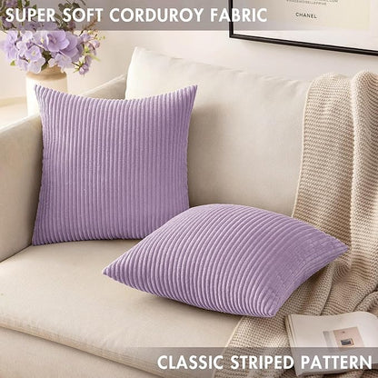 MIULEE Winter Pack of 2 Corduroy Pillow Covers Soft Soild Cushion Cases - Image 3