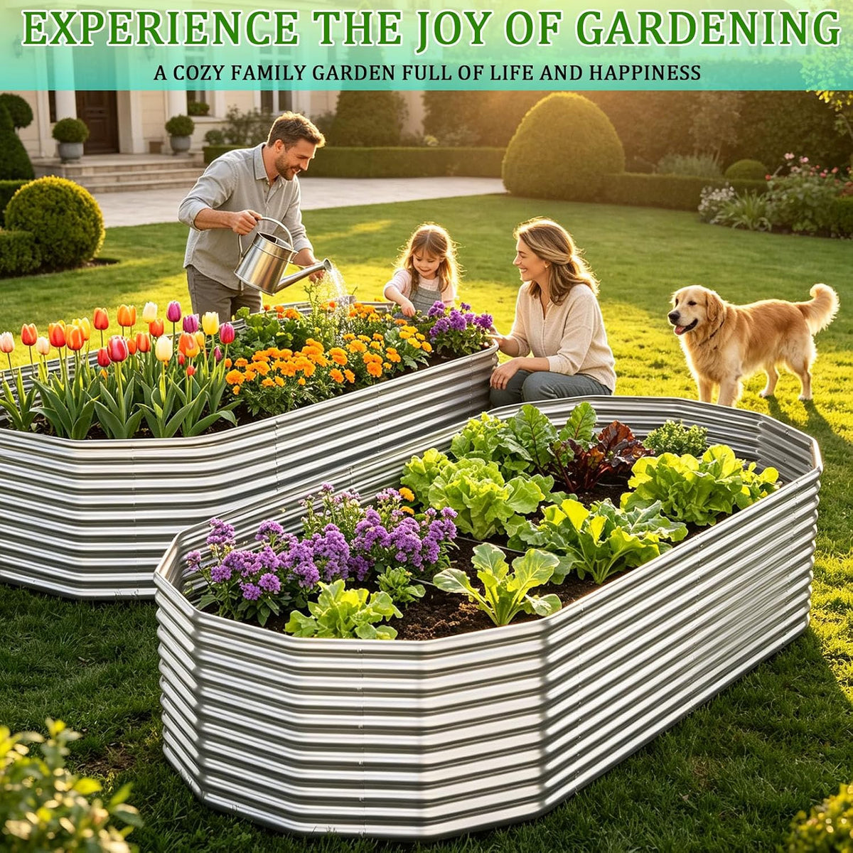 raised garden bed outdoor upgrade oval 2 pack on a desk or shelf