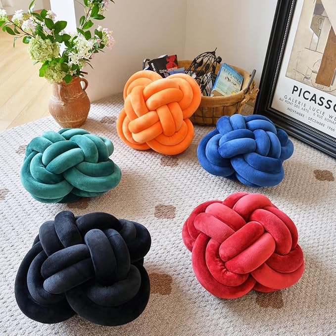 Xuyier Knot Pillow Ball, Decorative Throw Pillows - Image 4