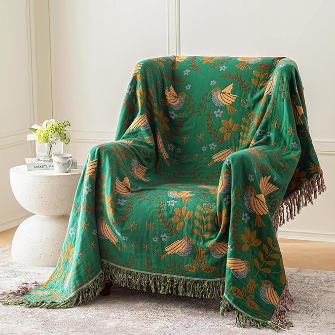 MSGKV Cotton Bed Blanket for Couch and Sofa Blankets for Living Room Bedroom - Image 5