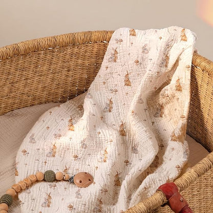 lulumoon Baby Bassinet Sheets Muslin: Cotton Bedside Bassinet Sheets Floral - Image 7