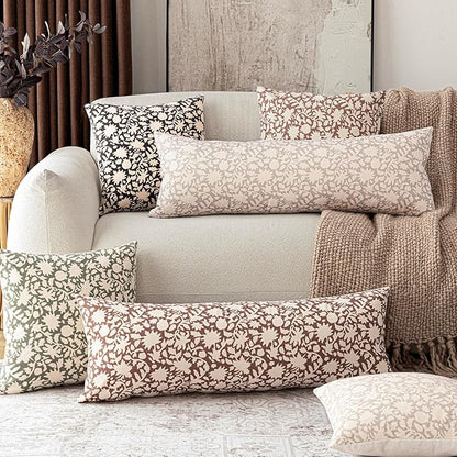 Foindtower Set of 2 Decorative Long Body Lumbar Throw Pillow Covers Accent - Image 6