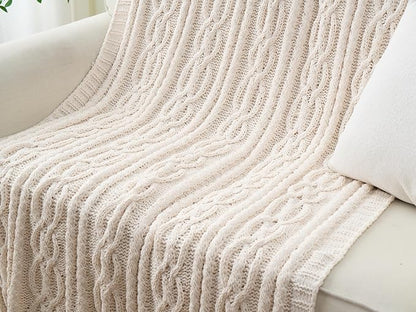 Battilo Cream White Ivory Throw Blanket - Image 9