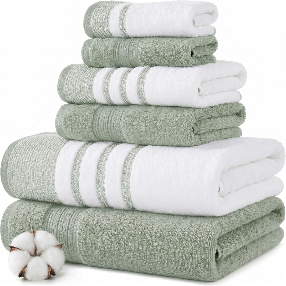 modern threads 6 piece bath towel set –, main product view