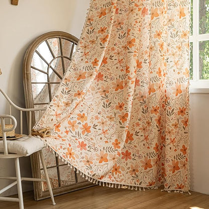 ENJOYBRIDAL Floral 84 Inch Curtains by ENJOYBRIDAL