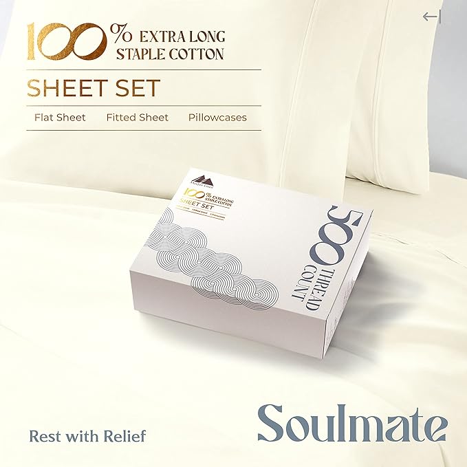 Mayfair Linen 100% Cotton Bed Sheets King Sheet Set - Image 4