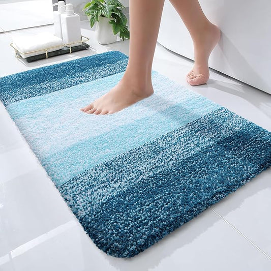 OLANLY Bathroom Rugs Mat 24x16, Extra Soft Absorbent Microfiber Bath Rugs by OLANLY