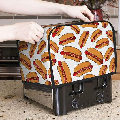 Fun Hot Dog Food 2 Slice Toaster Cover, Waterproof Toaster Dust Cover Bread - Image 2