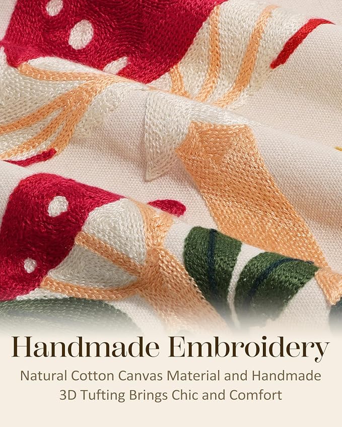 Embroidered Throw Pillow Covers 18x18 Inch - Image 2