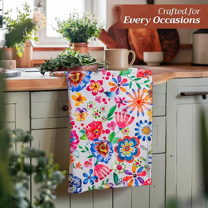 Maison d' Hermine Kitchen Towels Set of 3 100% Cotton 27.50" x 20" Reusable - Image 5