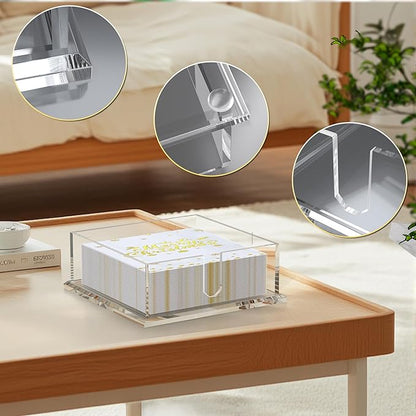 Napkin Holder for Table, Acrylic Napkin Paper Towel Holder for Kitchen - Image 3