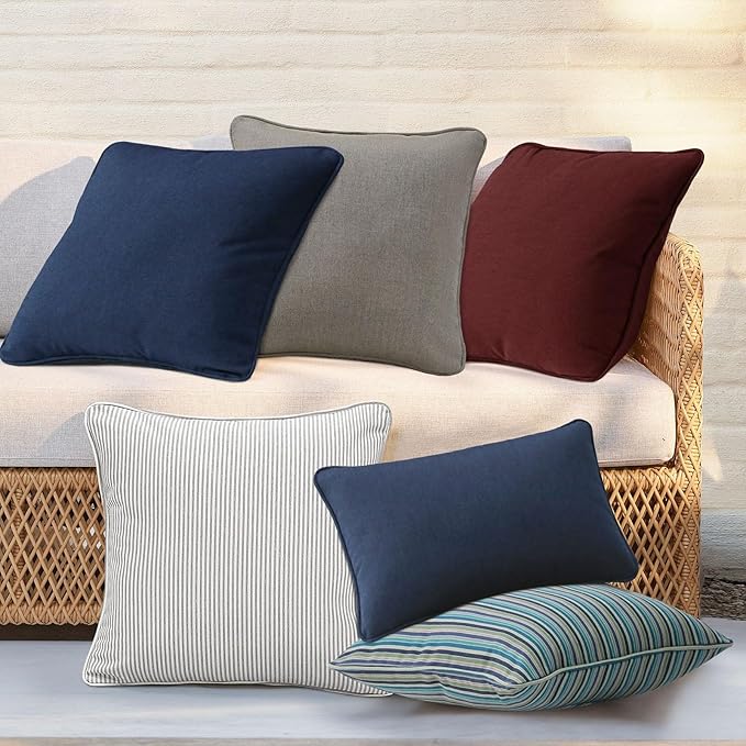 Outdoor Sunbrella Decorative Throw Pillow Covers Only, Sofa and Patio Furniture - Image 6