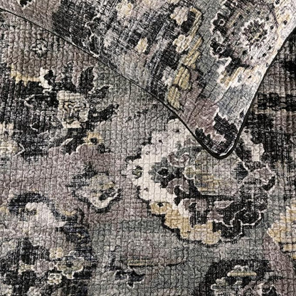 The HomeCentric Luxury Black & Grey Queen 74 x 18 inch Bed Runner - Image 3