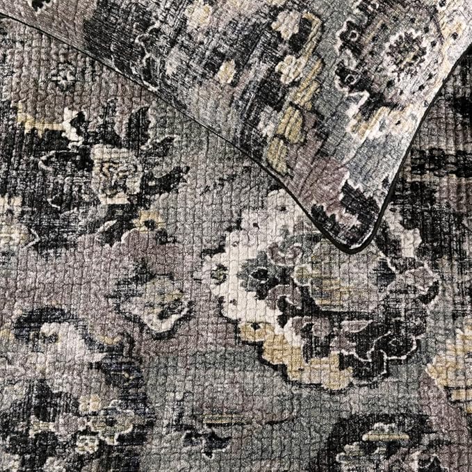 The HomeCentric Decorative Black & Grey Full 68 x 18 inch Bed Runner - Image 3