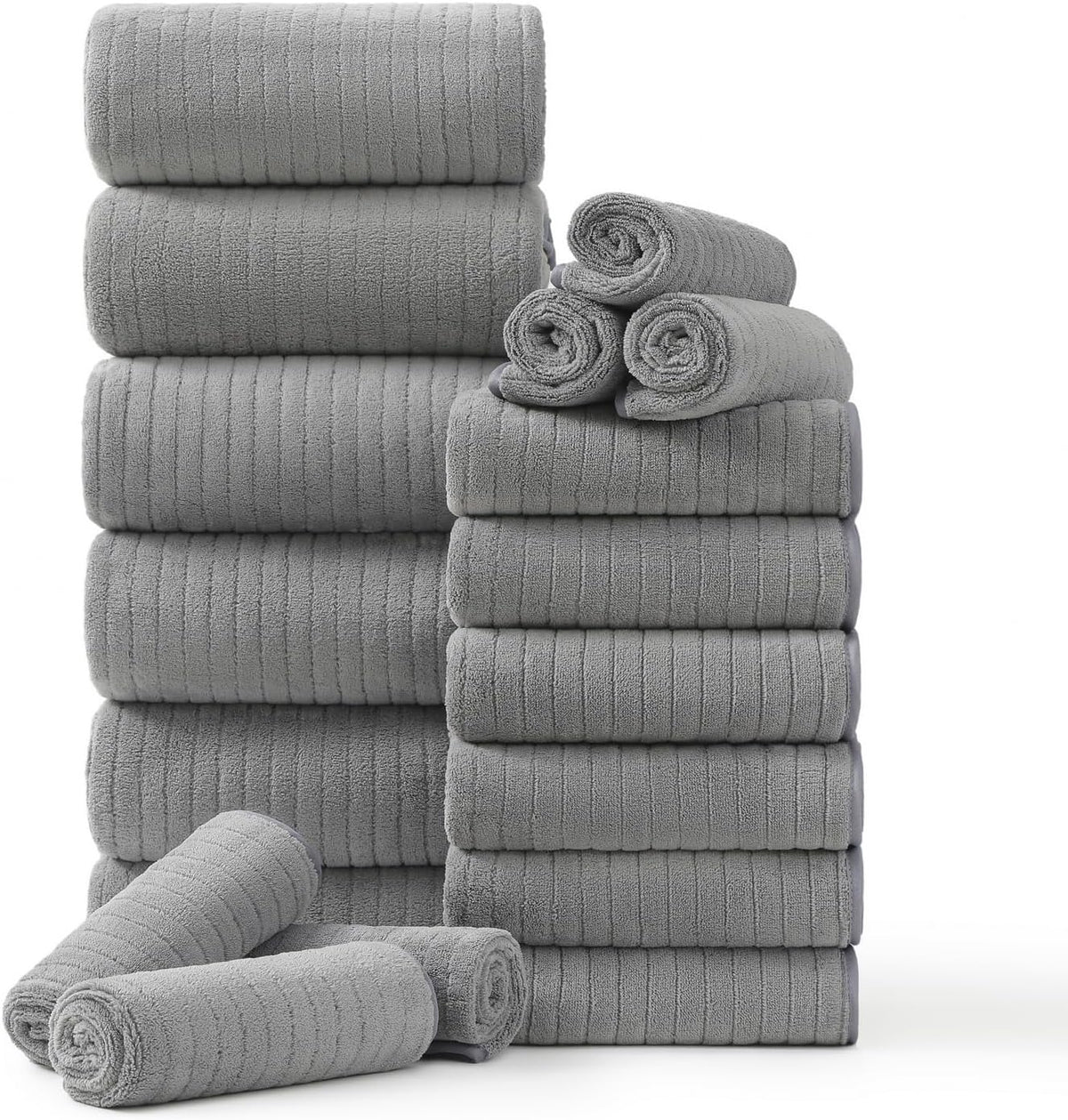 hailea 18 piece family bath towel set include, main product view