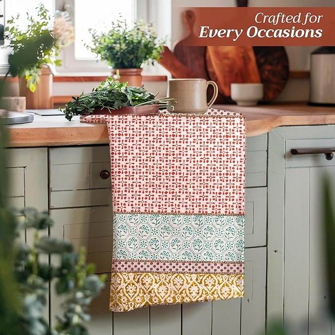 Maison d' Hermine Kitchen Towels Set of 3 100% Cotton 27.50" x 20" Reusable - Image 6