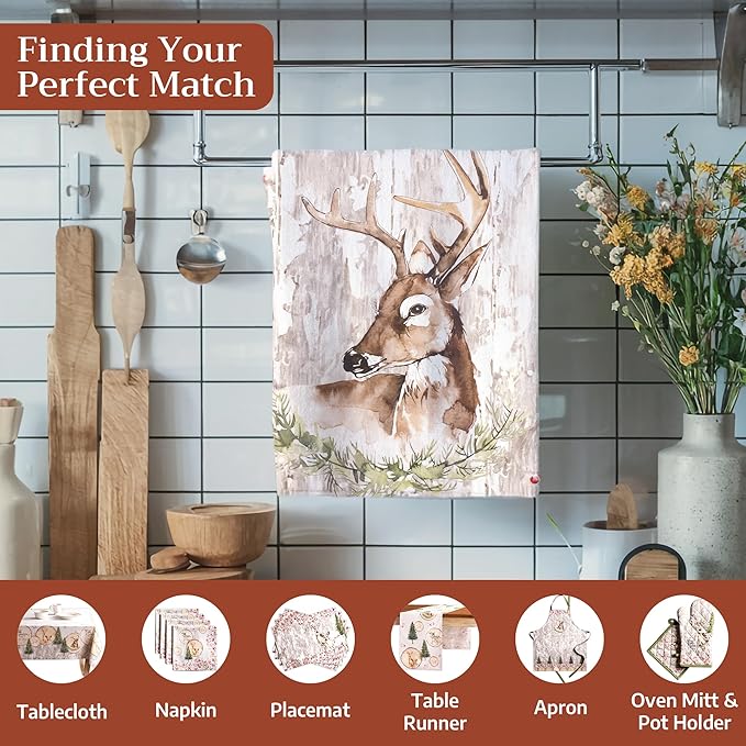 Maison d' Hermine Kitchen Towels Set of 3 100% Cotton 20" x 27.5" Reusable - Image 4