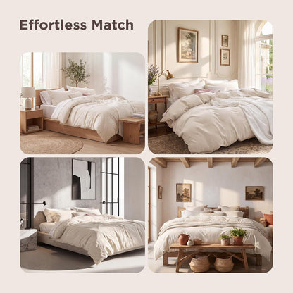 bedsure prewashed duvet cover king, cotton-like soft bedding, view 9