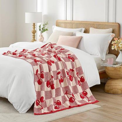 Snuggle Sac Red Cherry Throw Blanket - Image 5