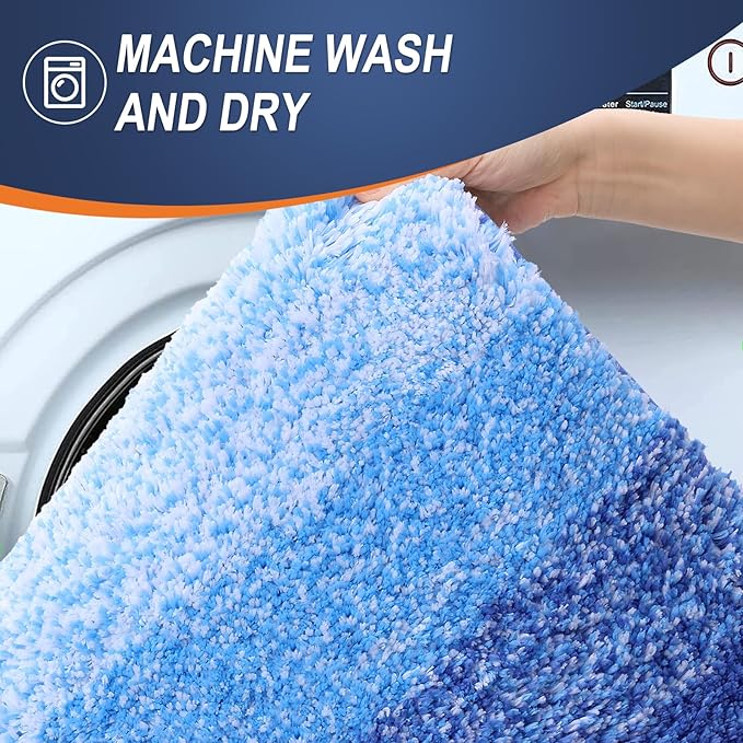 OLANLY Bathroom Runner Rugs 59x20, Extra Soft Absorbent Microfiber Bath Rugs - Image 5