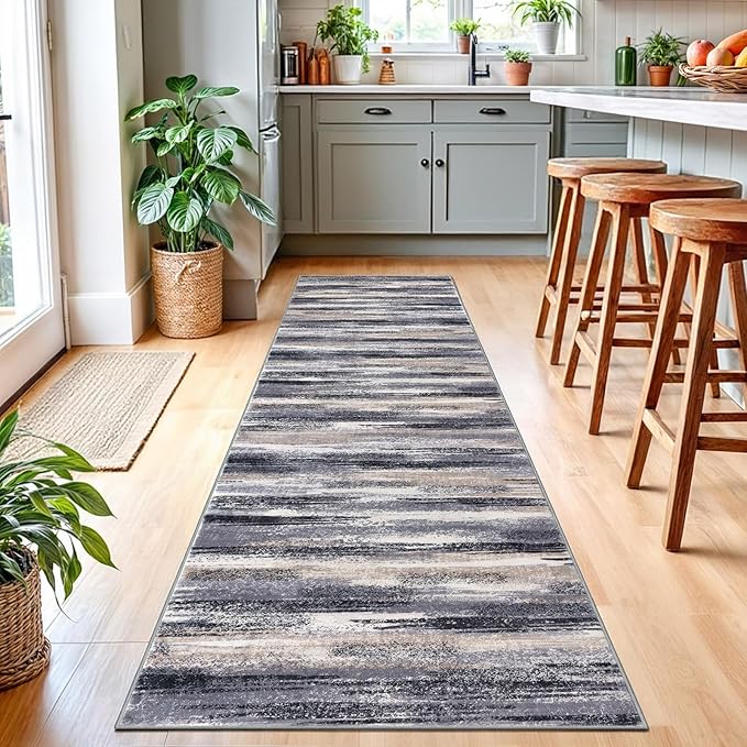 Modern Abstract Runner Rug 2.6x10 - Image 2