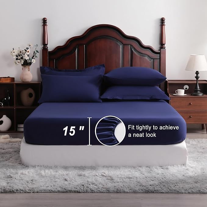 NTBAY Queen Comforter Set with Sheets, 7 Pieces Soft and Breathable Queen - Image 3