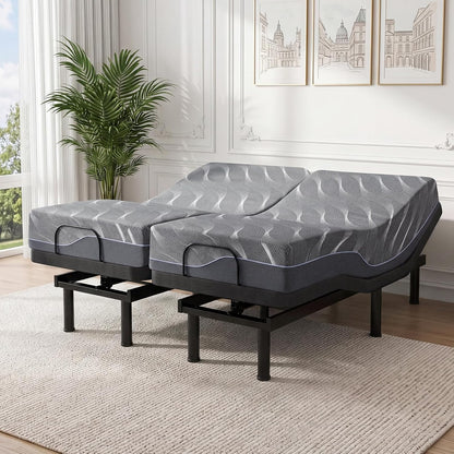 premium split king adjustable bed frame with 12", main product view