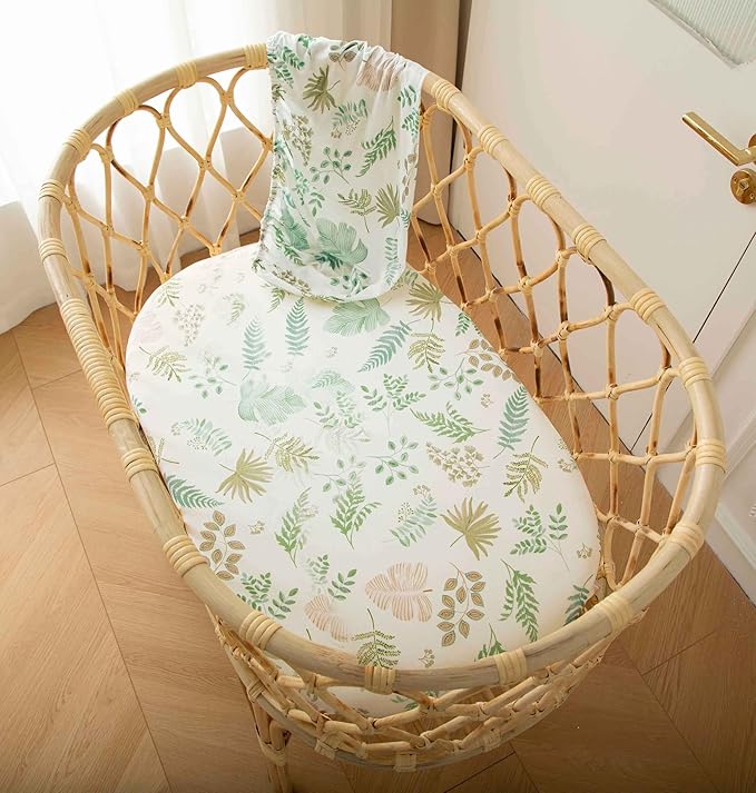 SDY Jersey Bassinet Sheets for Baby Boys and Girls, 32 "x 16 "x 4", 2 Pack - Image 2
