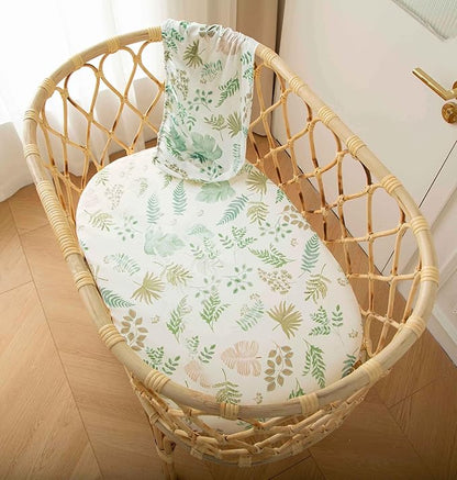 SDY Jersey Bassinet Sheets for Baby Boys and Girls, 32 "x 16 "x 4", 2 Pack - Image 2