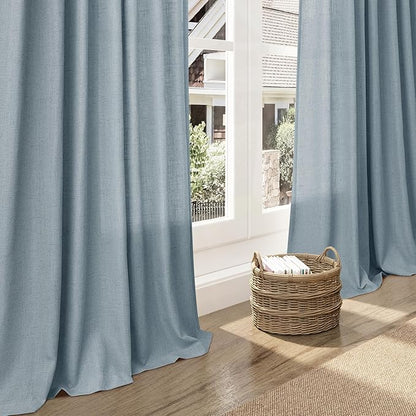 Nanspring Light Blue Linen Curtains - Image 6