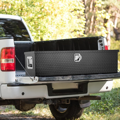 vevor heavy duty aluminum truck bed tool box, front angle view