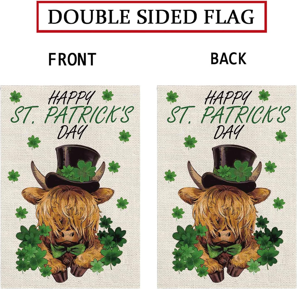 Seasonal Garden Flags - Funny Highland Cow Double Sided Flags Set of 11 Holid...